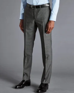 Suit Pants|Pants & Shorts<Charles Tyrwhitt Italian Luxury Prince of Wales Check Suit Pants - Grey