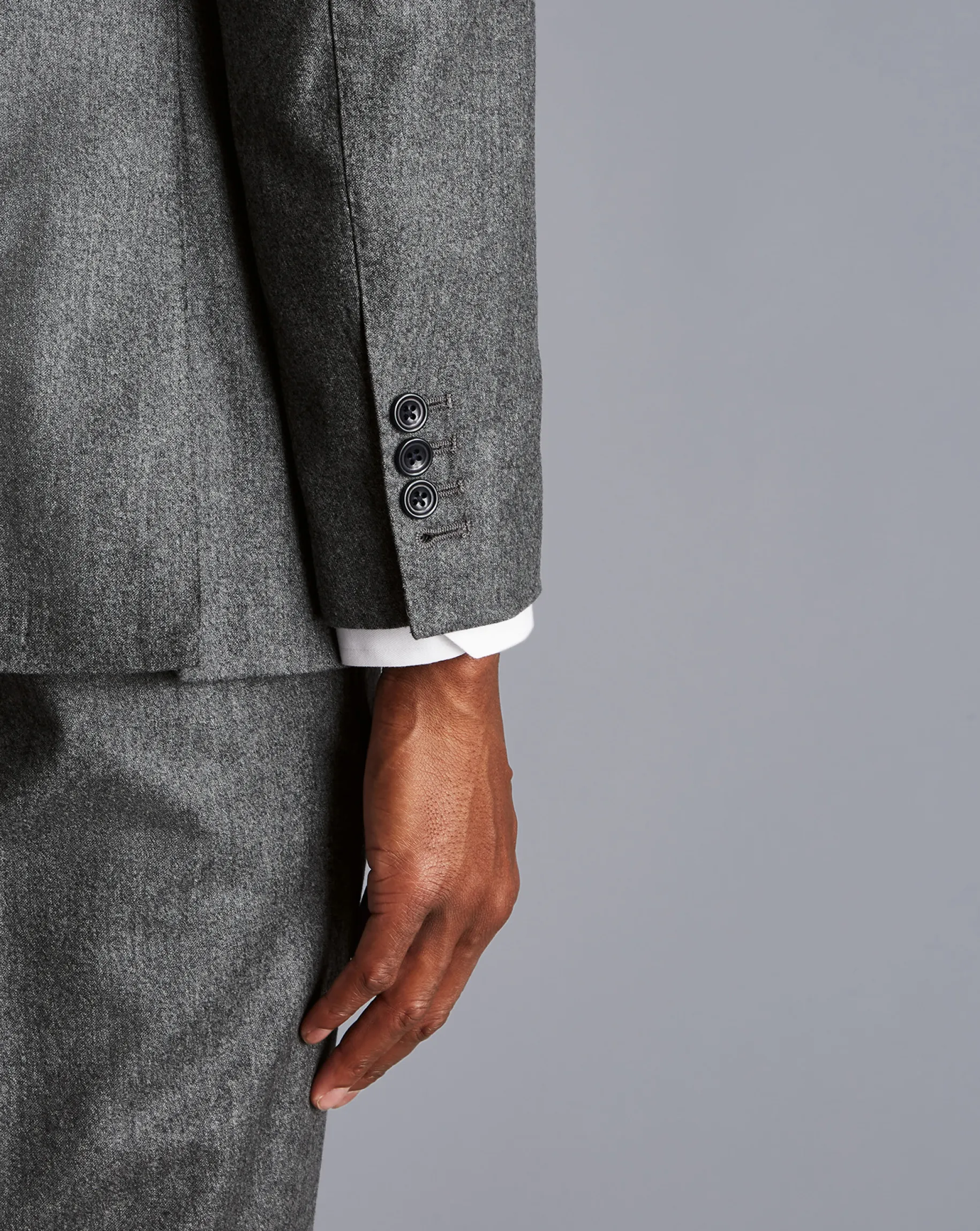 Suit Jackets|Blazers<Charles Tyrwhitt Italian Luxury Stretch Flannel Suit Jacket - Grey