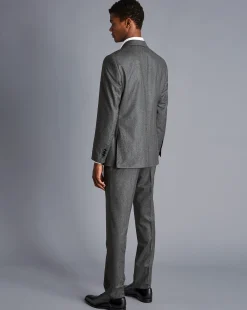 Suit Jackets|Blazers<Charles Tyrwhitt Italian Luxury Stretch Flannel Suit Jacket - Grey