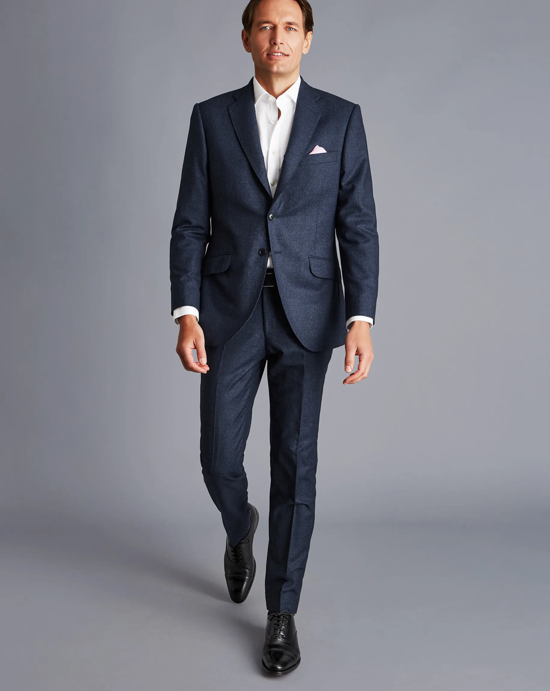 Suit Pants|Pants & Shorts<Charles Tyrwhitt Italian Luxury Stretch Flannel Suit Pants - Dark Blue