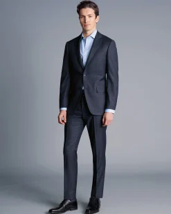 Seasonal Looks|Suit Pants<Charles Tyrwhitt Italian Luxury Suit Pants - Denim Blue