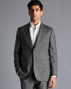 Suit Jackets|Blazers<Charles Tyrwhitt Italian Luxury Textured Suit Jacket - Light Grey