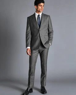 Suit Jackets|Blazers<Charles Tyrwhitt Italian Luxury Textured Suit Jacket - Light Grey