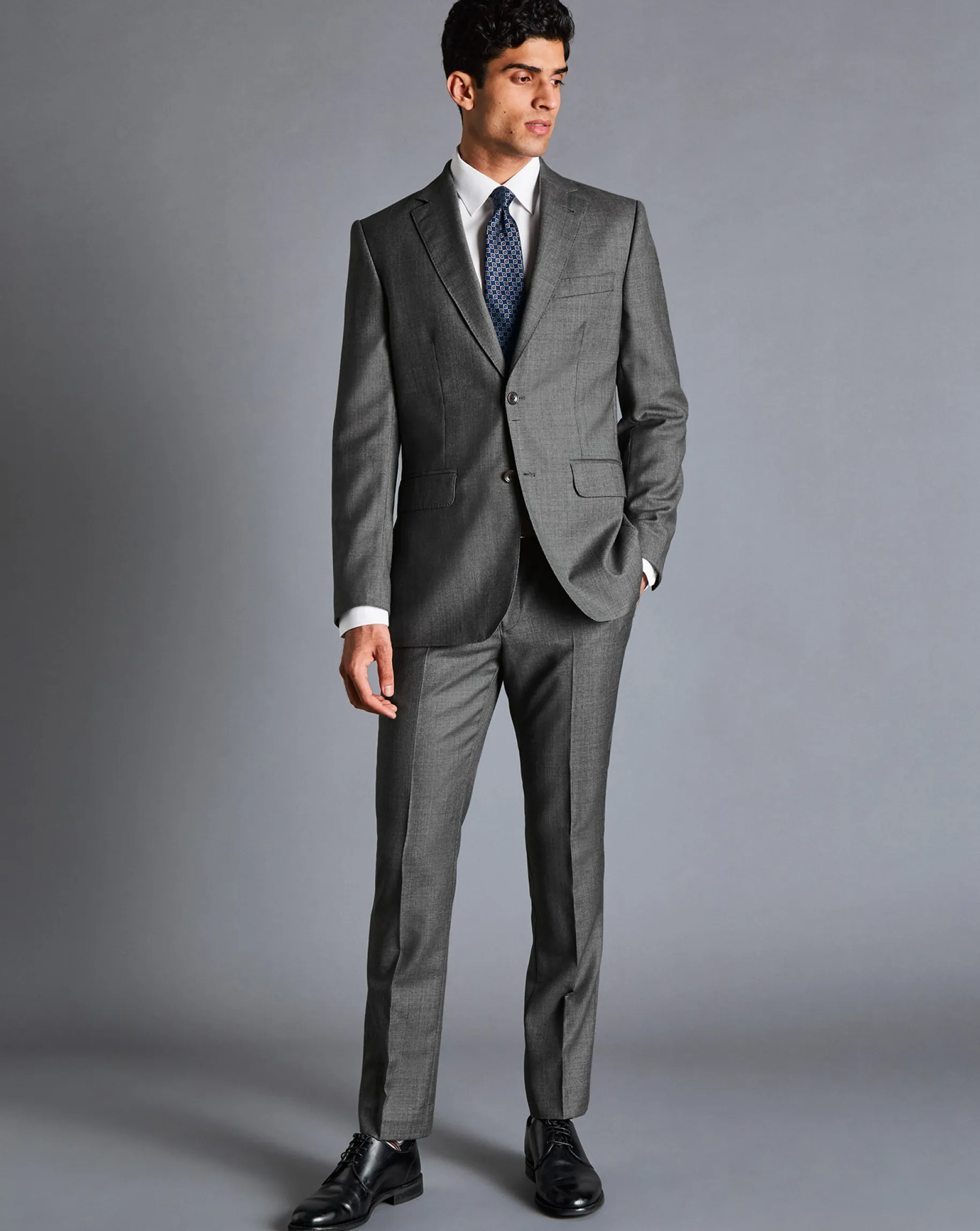 Suit Jackets|Blazers<Charles Tyrwhitt Italian Luxury Textured Suit Jacket - Light Grey