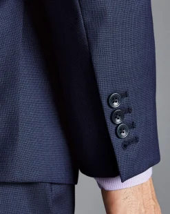 Suit Jackets|Blazers<Charles Tyrwhitt Italian Luxury Textured Suit Jacket - Indigo Blue