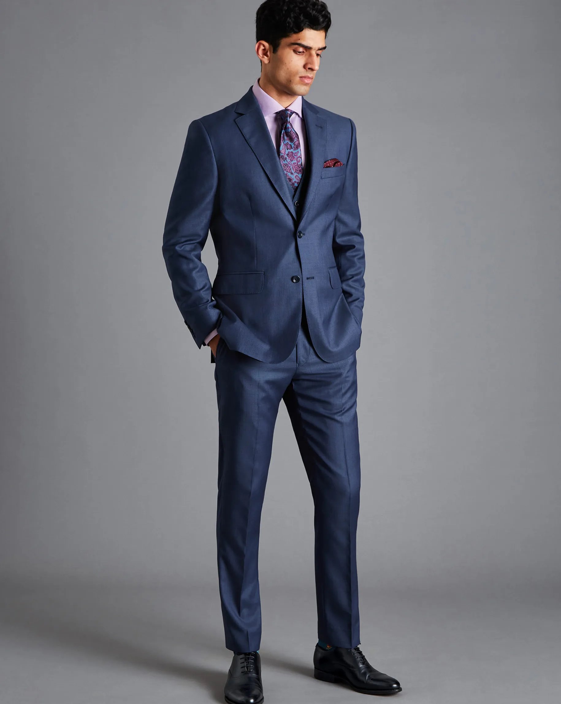 Suit Jackets|Blazers<Charles Tyrwhitt Italian Luxury Textured Suit Jacket - Indigo Blue