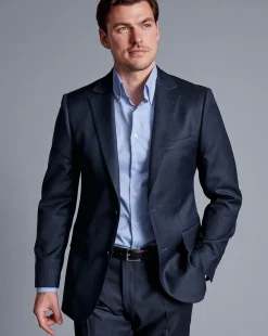 Suit Jackets|Blazers<Charles Tyrwhitt Italian Luxury Textured Suit Jacket - Ink Blue