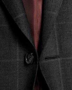 Suit Jackets|Blazers<Charles Tyrwhitt Italian Luxury Windowpane Suit Jacket - Grey