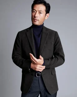 Coats & Jackets|Blazers<Charles Tyrwhitt Italian Moleskin Jacket - Dark Grey