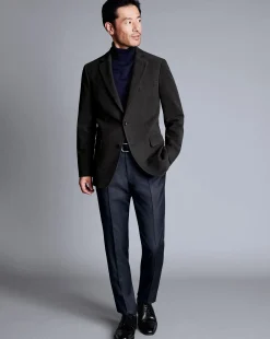 Coats & Jackets|Blazers<Charles Tyrwhitt Italian Moleskin Jacket - Dark Grey