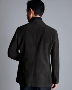 Coats & Jackets|Blazers<Charles Tyrwhitt Italian Moleskin Jacket - Dark Grey