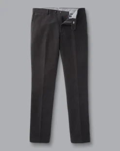 Pants & Shorts<Charles Tyrwhitt Italian Moleskin Pants - Dark Grey