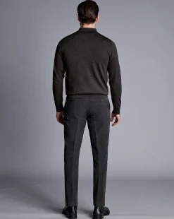 Pants & Shorts<Charles Tyrwhitt Italian Moleskin Pants - Dark Grey