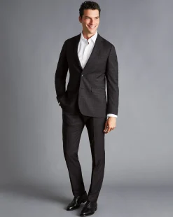 Suit Jackets|Blazers<Charles Tyrwhitt Italian Prince of Wales Check Suit Jacket - Charcoal Grey