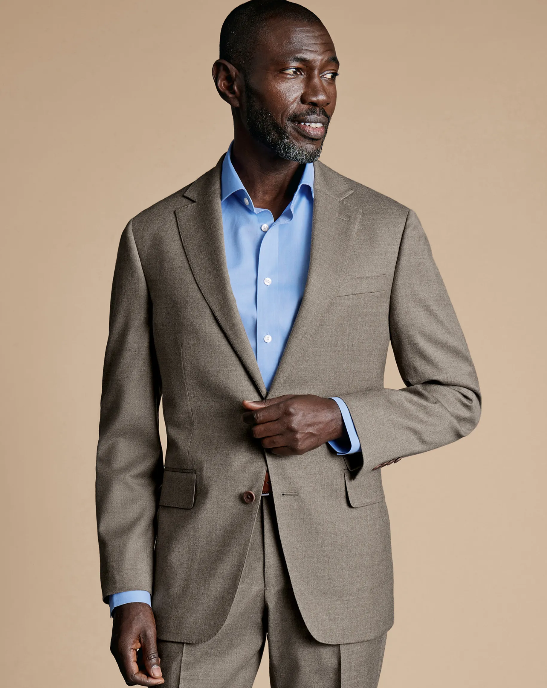 Suit Jackets|Blazers<Charles Tyrwhitt Italian Twill Suit Jacket - Taupe