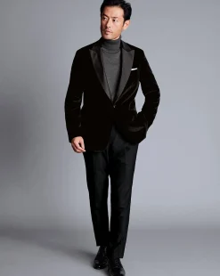 Black Tie|Wedding<Charles Tyrwhitt Italian Velvet Jacket - Black
