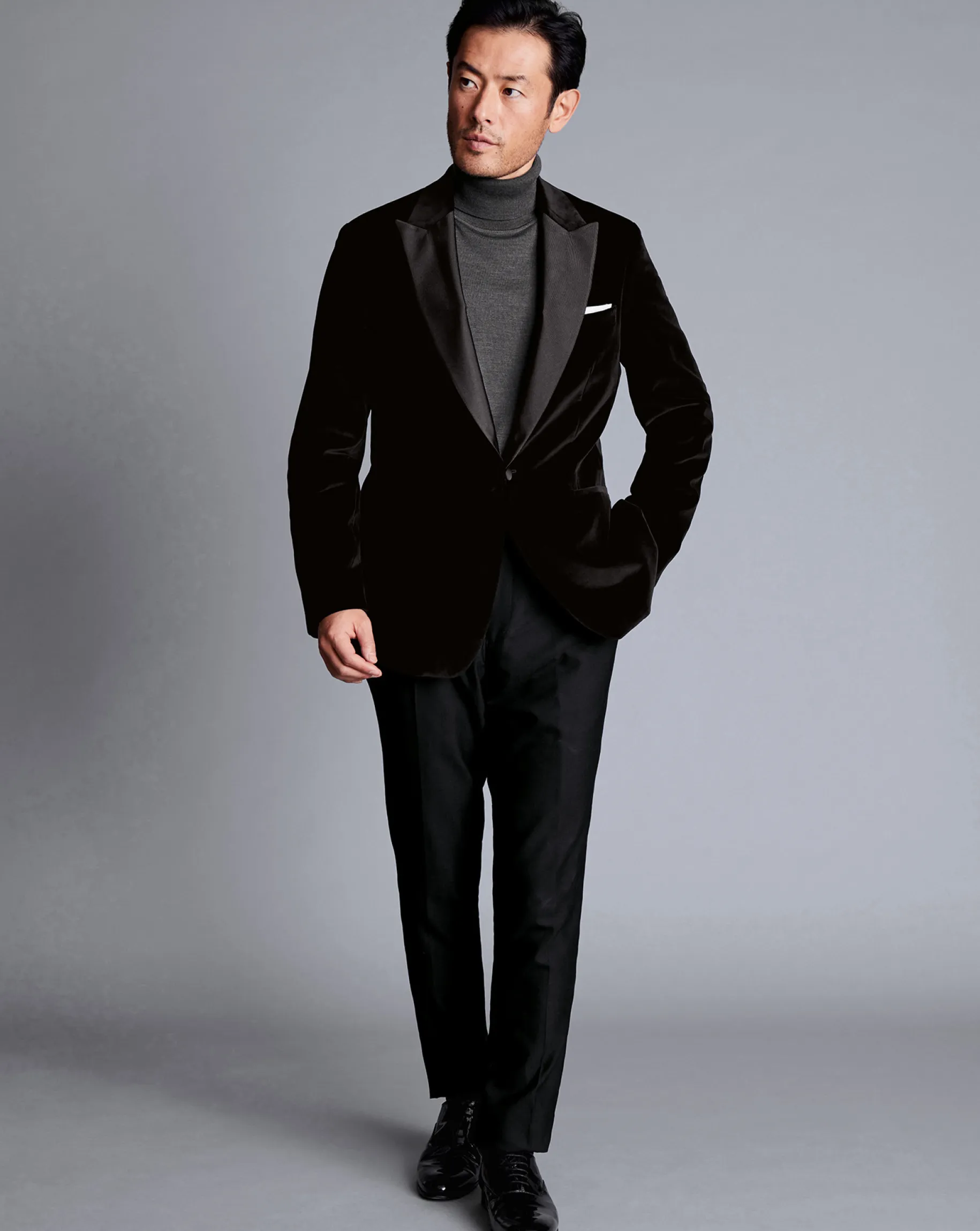 Black Tie|Wedding<Charles Tyrwhitt Italian Velvet Jacket - Black