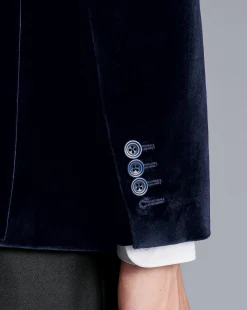 Black Tie|Wedding<Charles Tyrwhitt Italian Velvet Jacket - Navy
