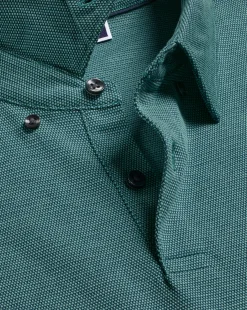 Shirt Sale|Polos<Charles Tyrwhitt Jacquard Polo - Petrol Blue