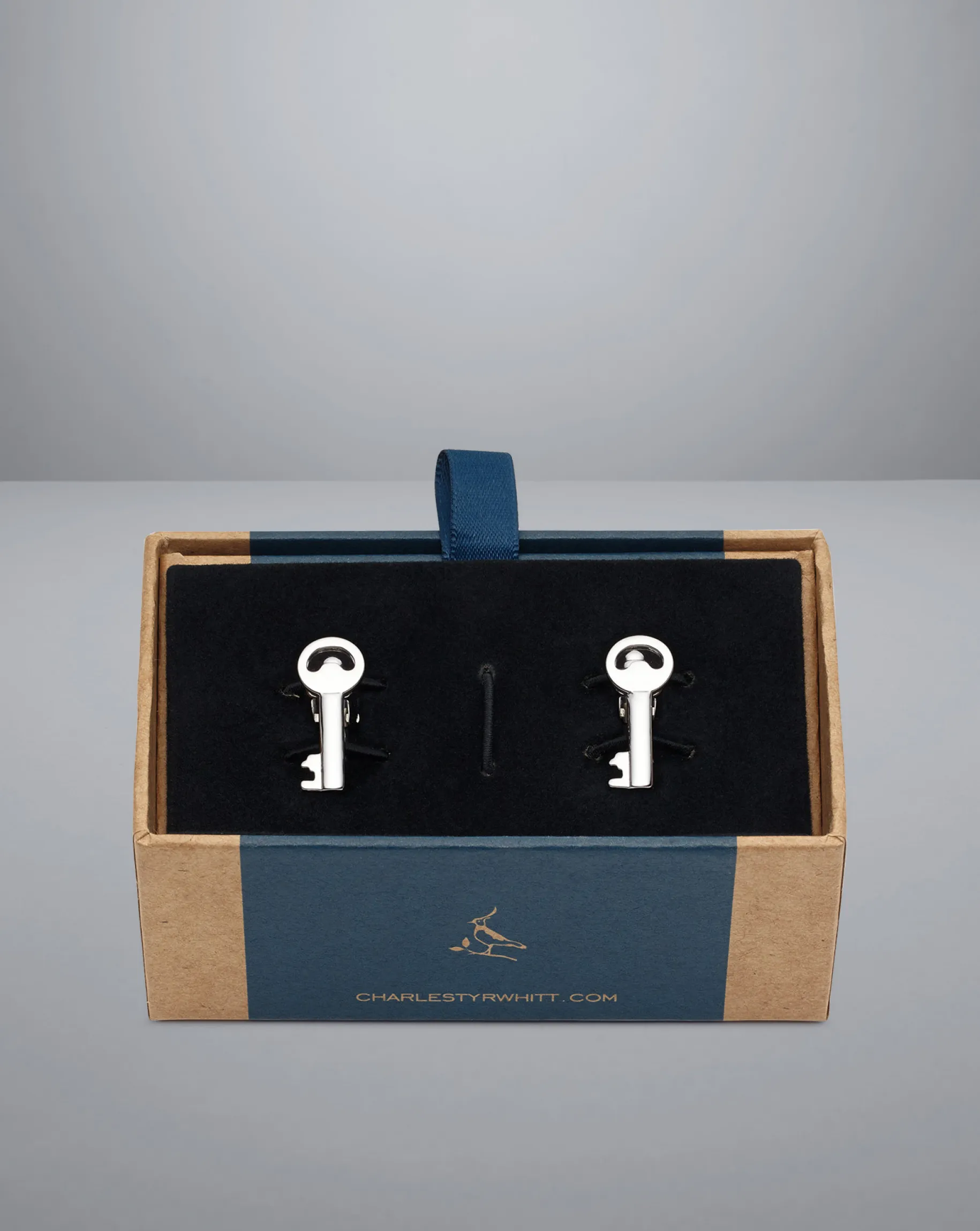 Accessories<Charles Tyrwhitt Key Cufflinks - Silver