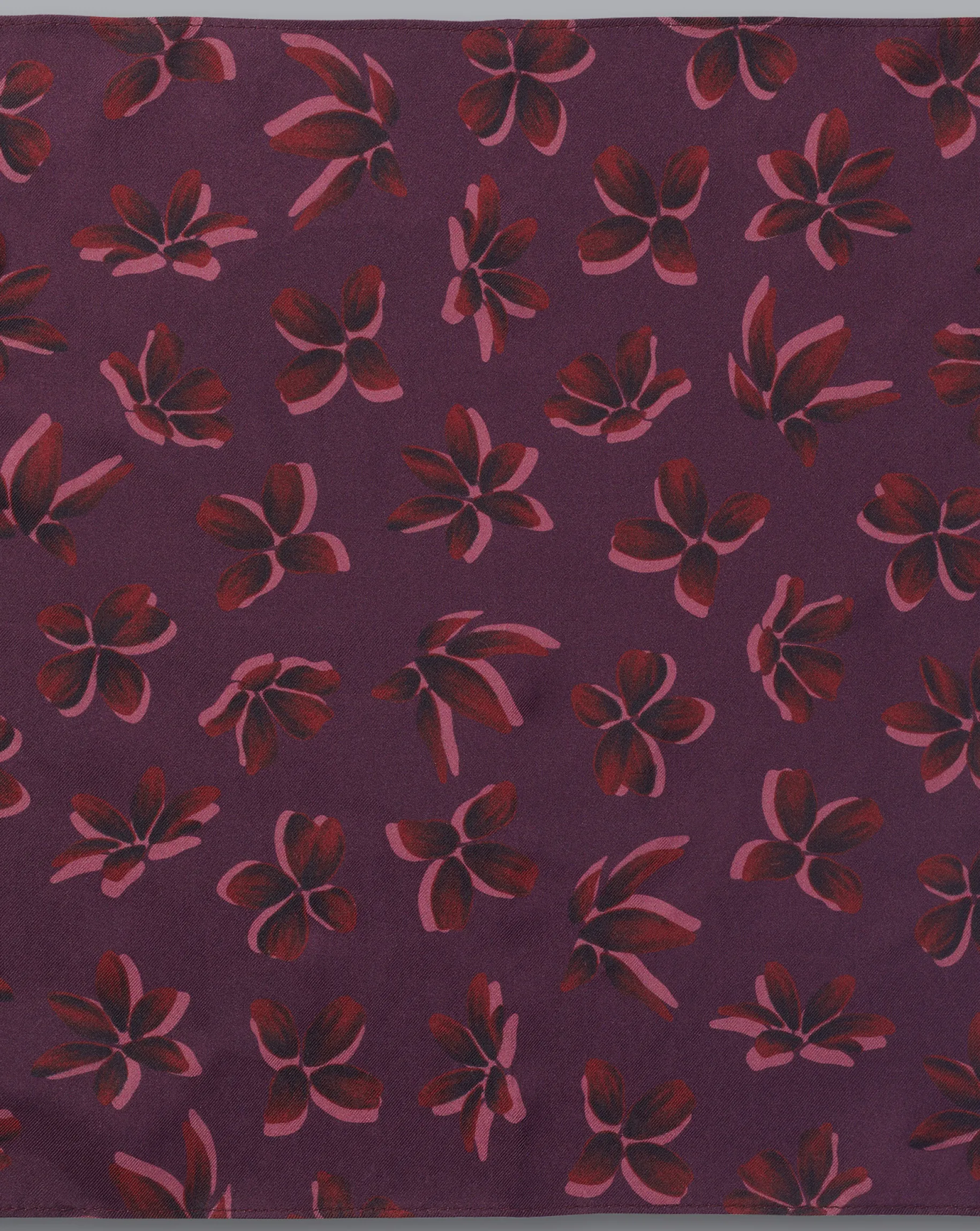 Pocket Squares<Charles Tyrwhitt Large Floral Print Silk Pocket Square - Blackberry Purple