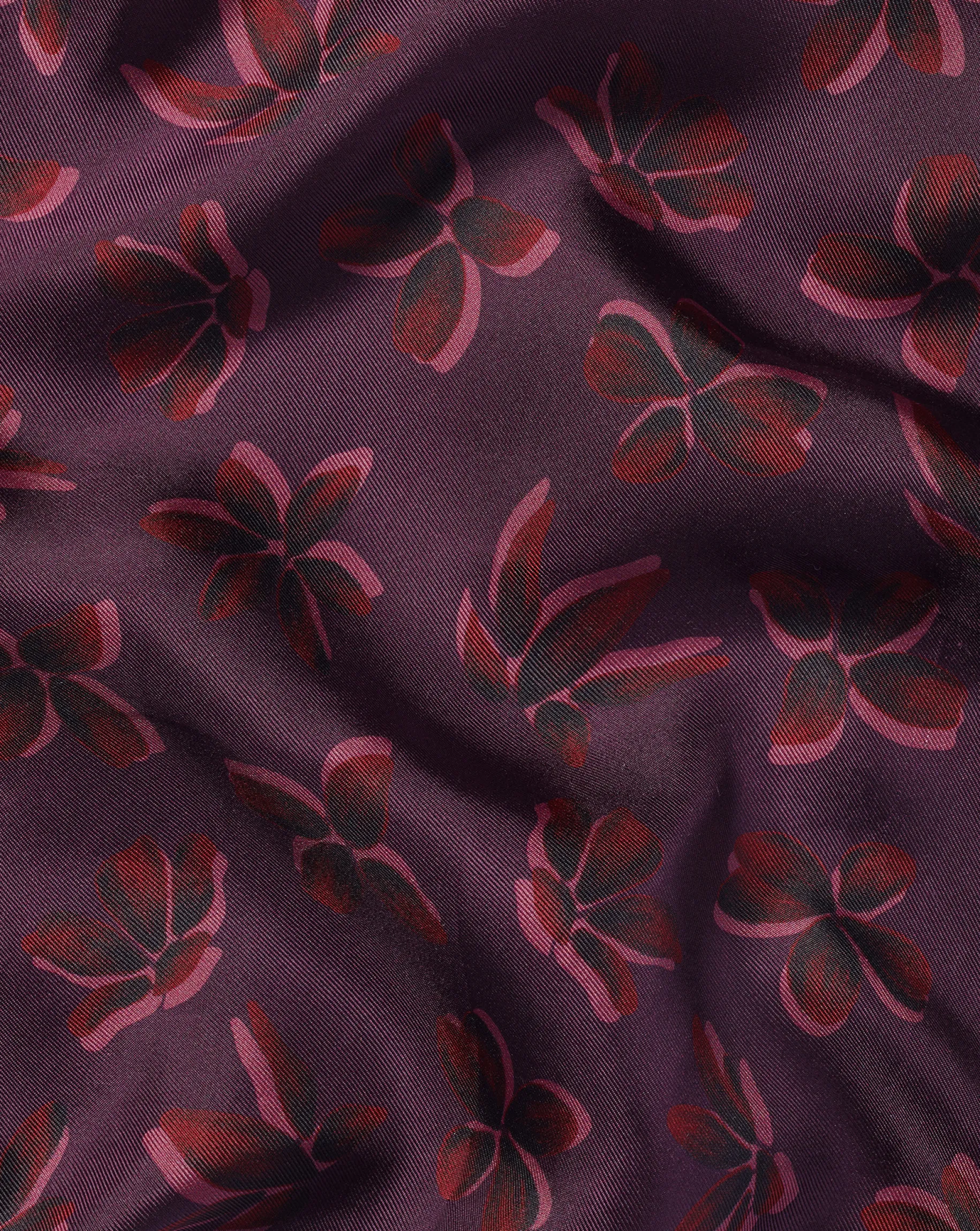 Pocket Squares<Charles Tyrwhitt Large Floral Print Silk Pocket Square - Blackberry Purple