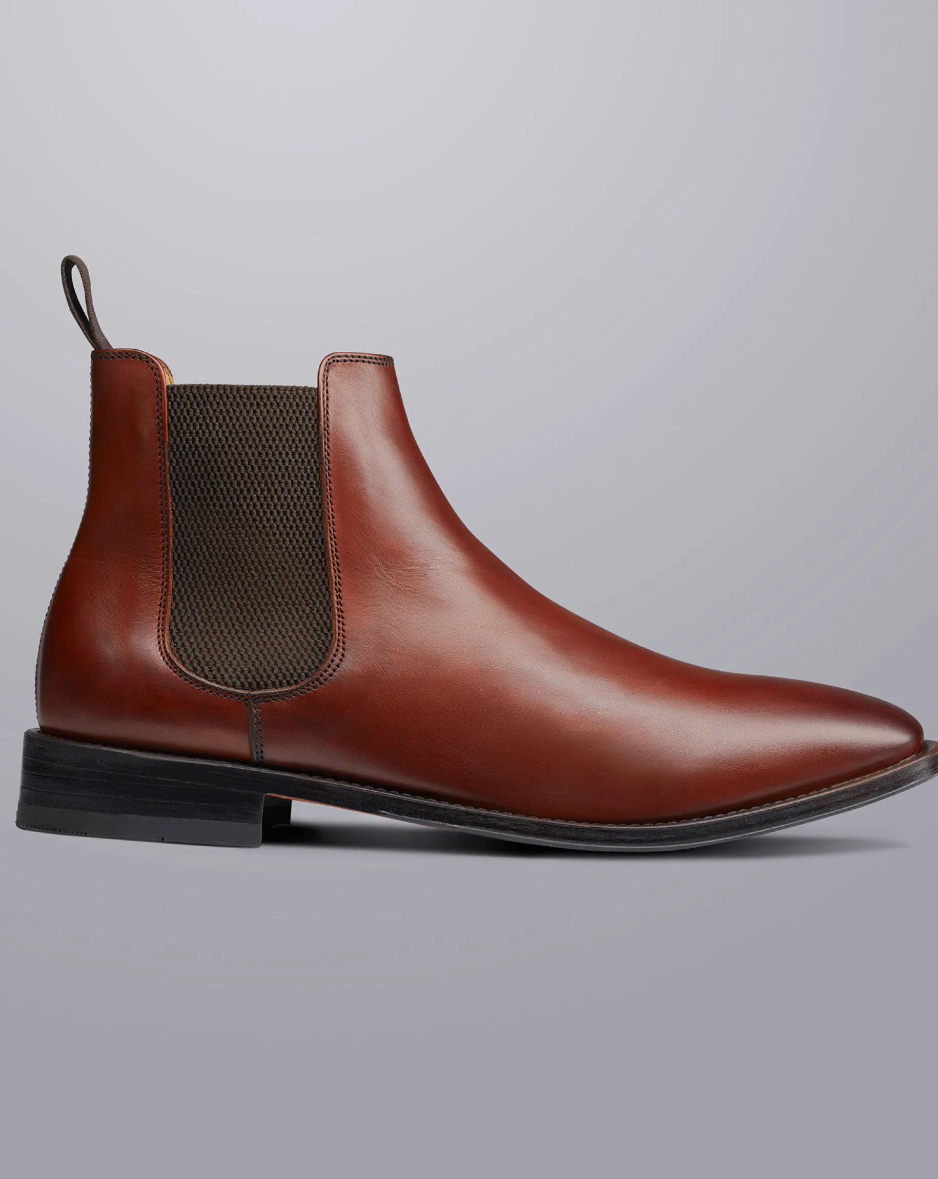 Boots|Brown Shoes<Charles Tyrwhitt Leather Chelsea Boots - Chestnut Brown