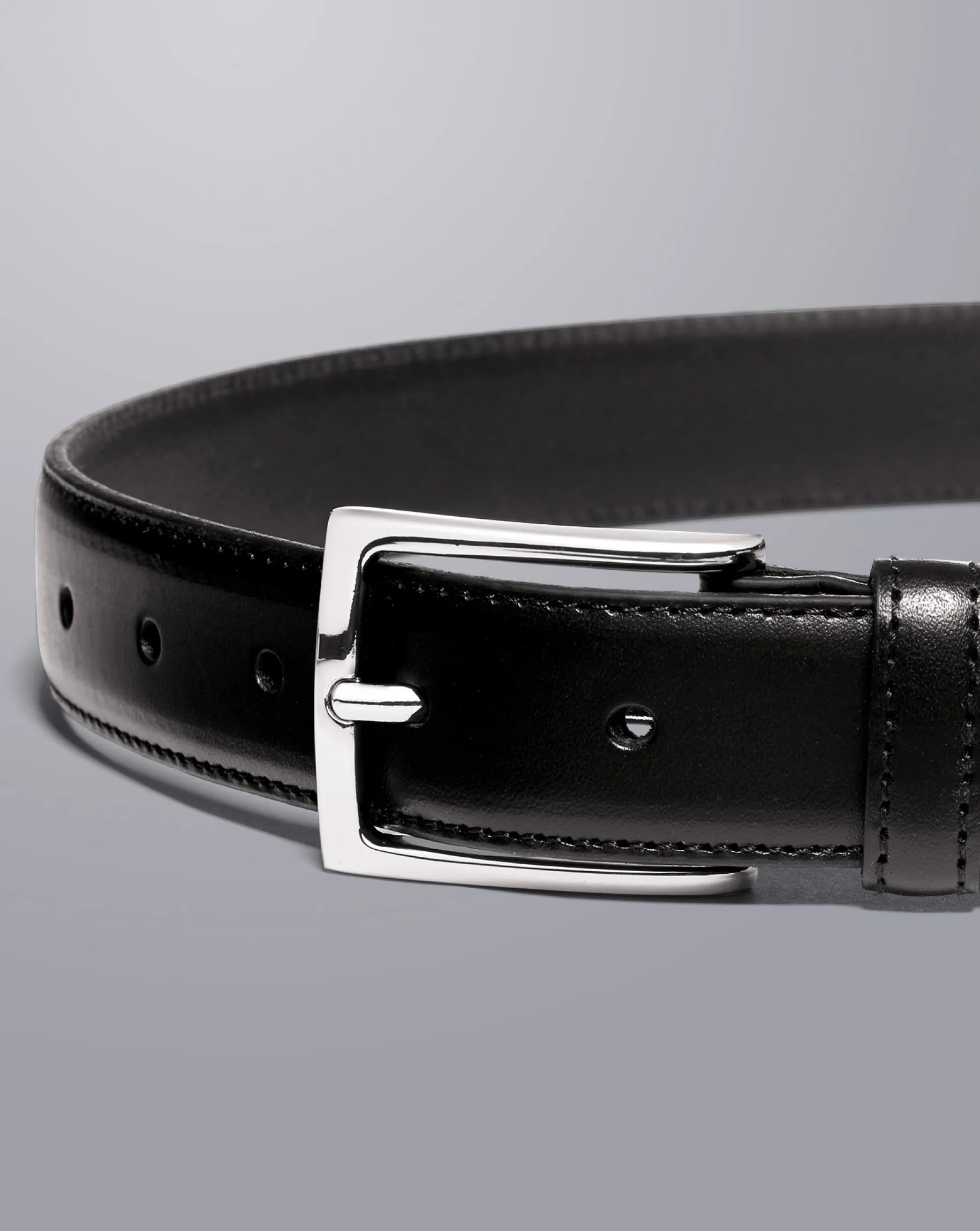 Seasonal Looks|Belts & Suspenders<Charles Tyrwhitt Leather Formal Belt - Black