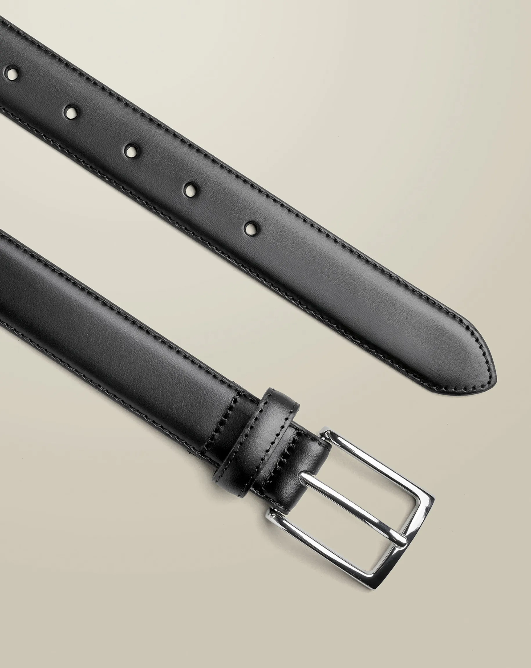 Seasonal Looks|Belts & Suspenders<Charles Tyrwhitt Leather Formal Belt - Black