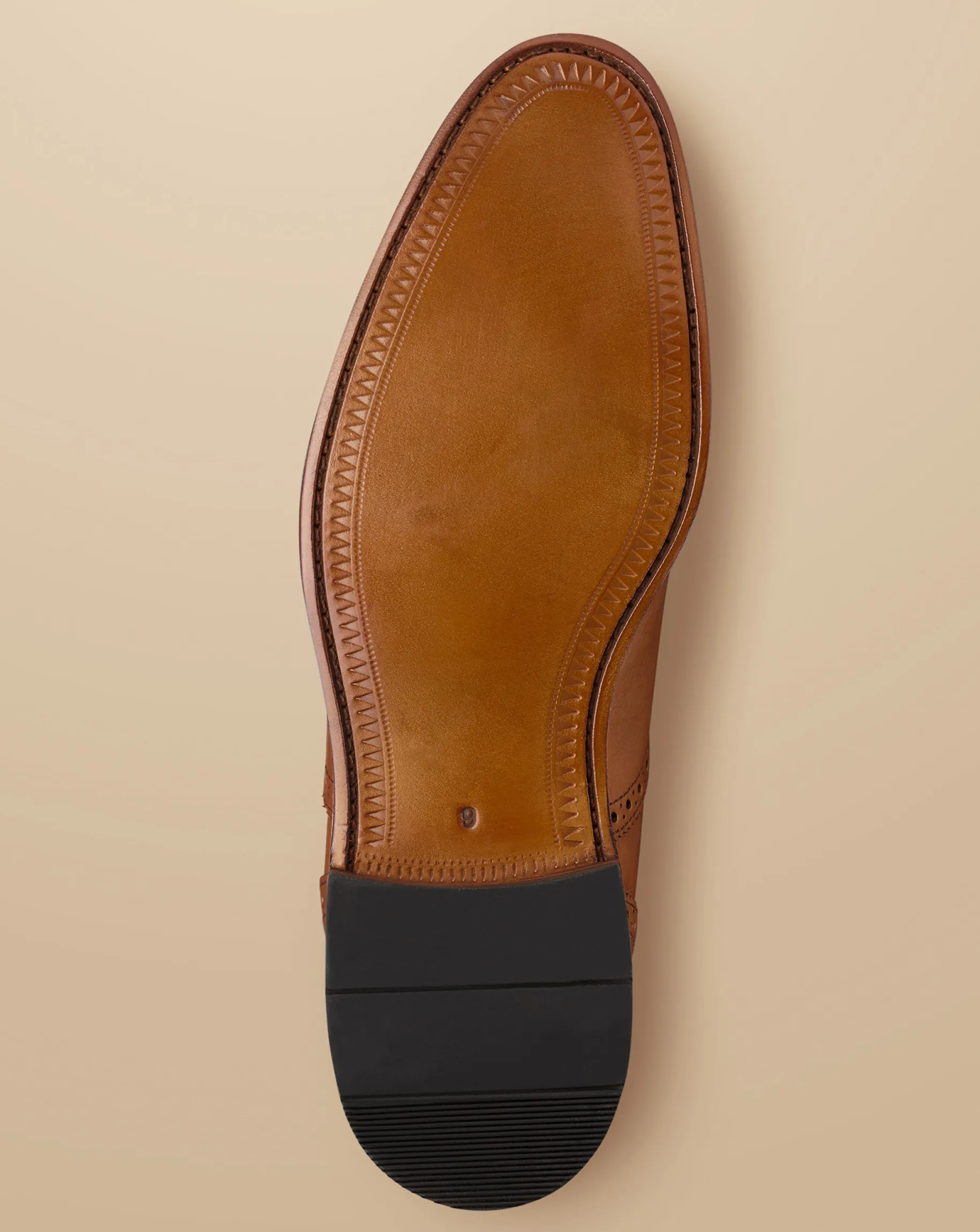Shoes<Charles Tyrwhitt Leather Oxford Brogue Shoes - Brown Tobacco