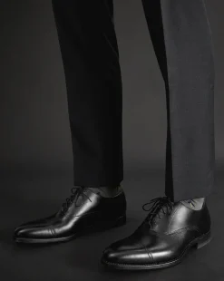 Smart Shoes|Black Shoes<Charles Tyrwhitt Leather Oxford Shoes - Black