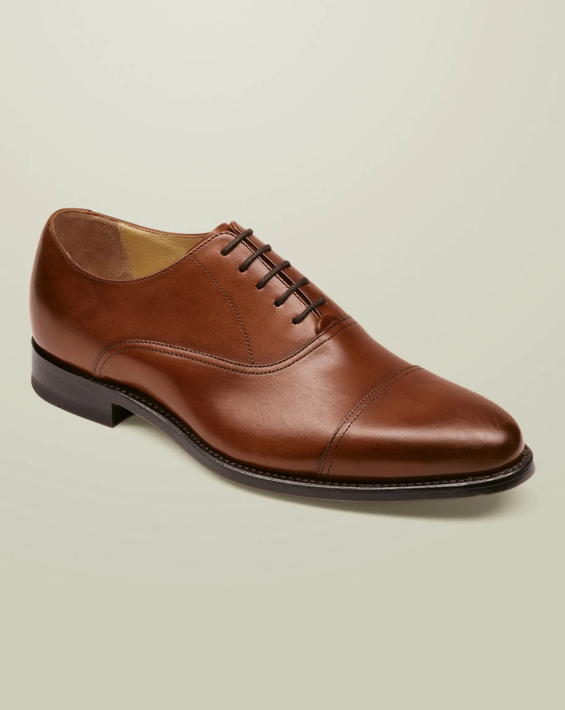 Smart Shoes|Brown Shoes<Charles Tyrwhitt Leather Oxford Shoes - Chestnut Brown