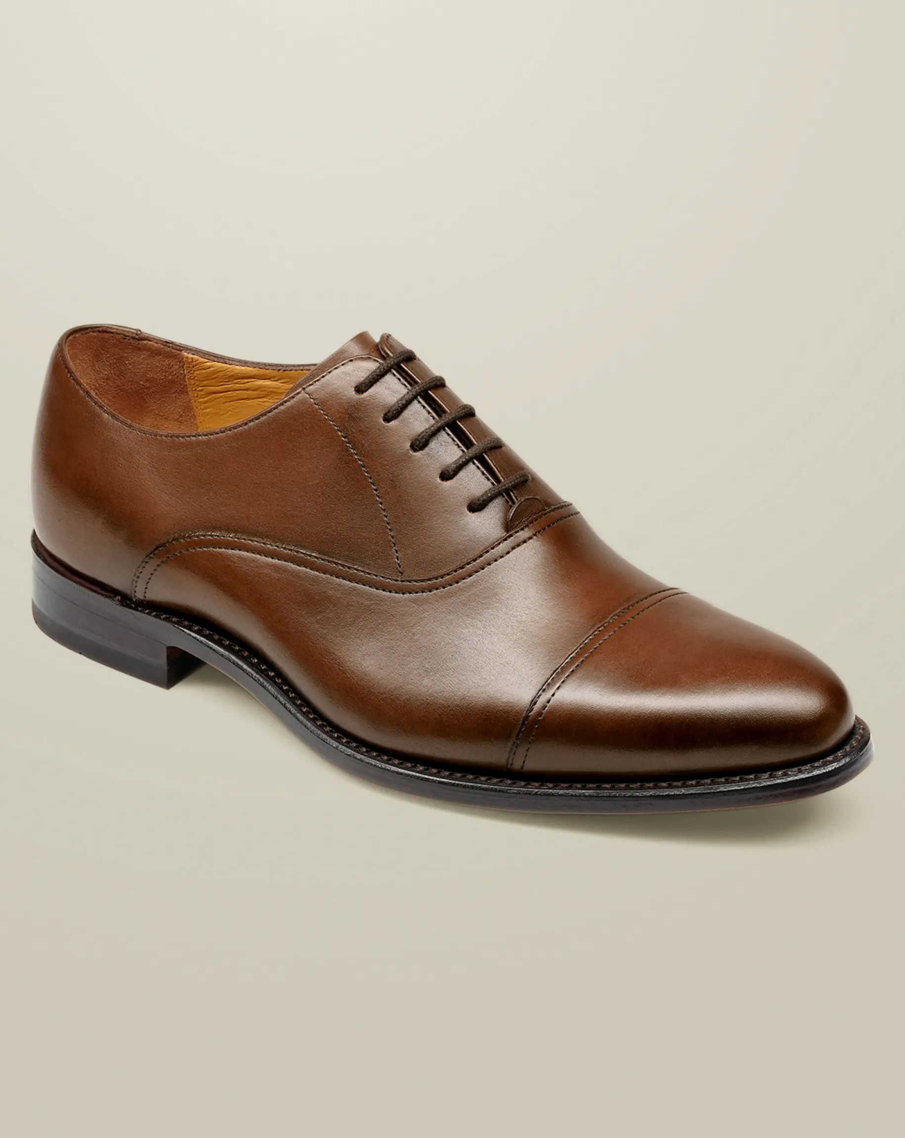 Smart Shoes|Brown Shoes<Charles Tyrwhitt Leather Oxford Shoes - Dark Tan