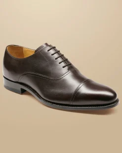 Smart Shoes|Brown Shoes<Charles Tyrwhitt Leather Oxford Shoes - Dark Chocolate