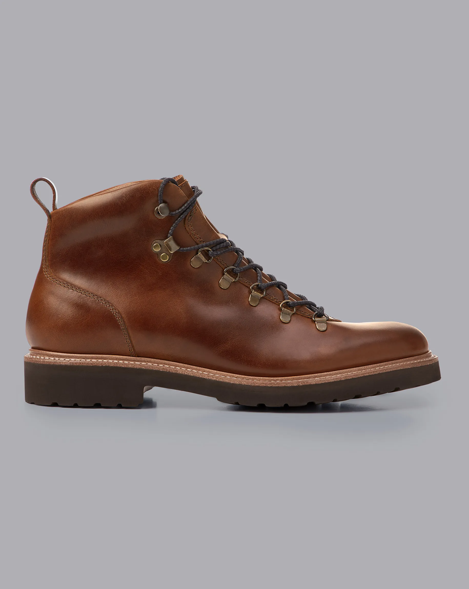 Boots|Brown Shoes<Charles Tyrwhitt Leather Rubber Sole Boots - Dark Tan