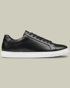 Golf Collection|Sneakers<Charles Tyrwhitt Leather Sneakers - Black