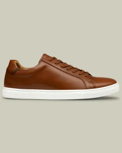 Sneakers|Brown Shoes<Charles Tyrwhitt Leather Sneakers - Dark Tan