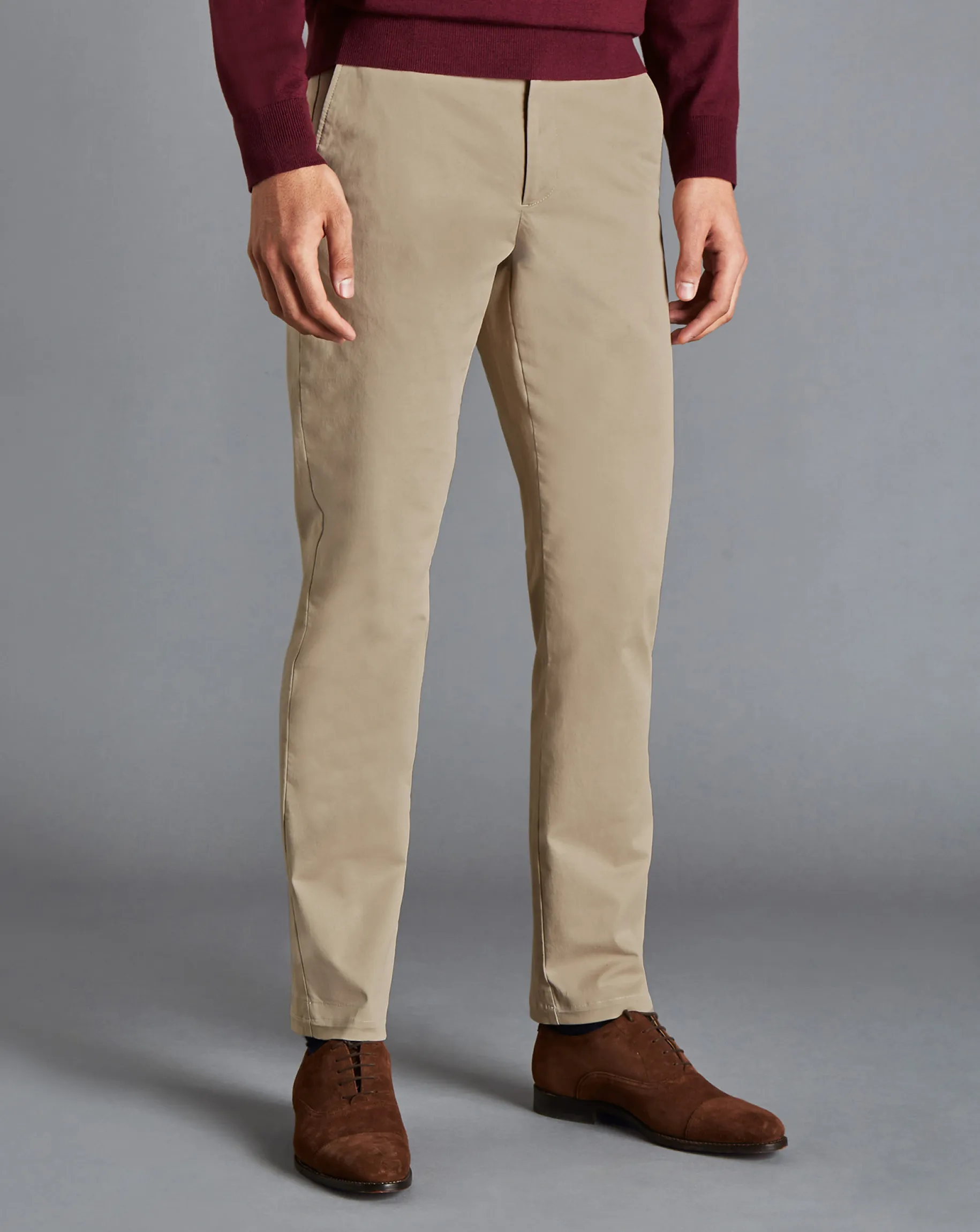 Golf Collection|Pants & Shorts<Charles Tyrwhitt Lightweight Pants - Oatmeal