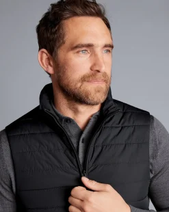Golf Collection|Vests<Charles Tyrwhitt Lightweight Vest - Black