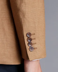Coats & Jackets|Blazers<Charles Tyrwhitt Linen Cotton Jacket - Camel