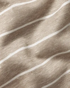 Shirt Sale|Polos<Charles Tyrwhitt Linen Cotton Stripe Polo - Mocha