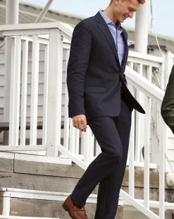 Coats & Jackets|Blazers<Charles Tyrwhitt Linen Jacket - Dark Navy