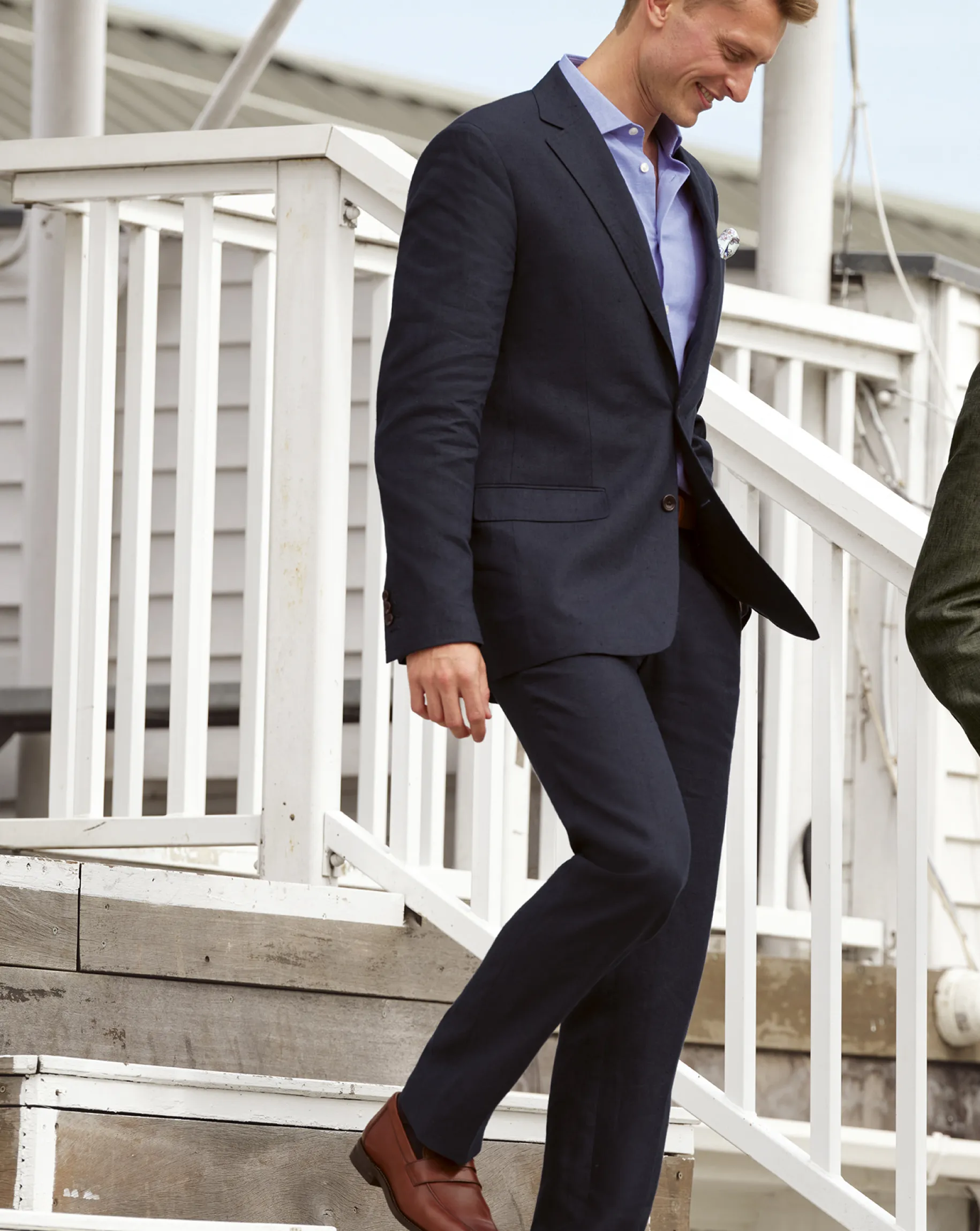 Coats & Jackets|Blazers<Charles Tyrwhitt Linen Jacket - Dark Navy