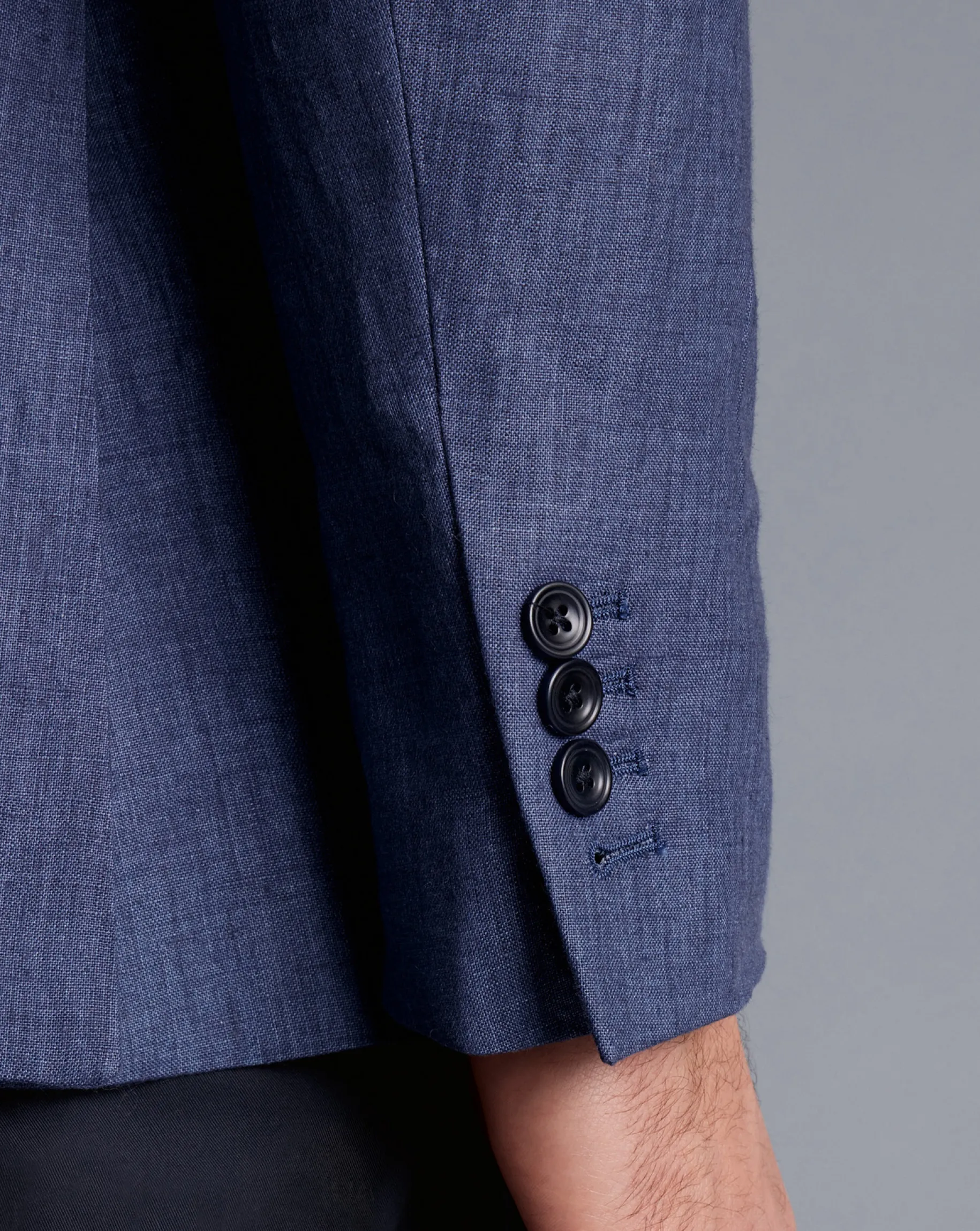 Coats & Jackets|Blazers<Charles Tyrwhitt Linen Jacket - Ocean Blue