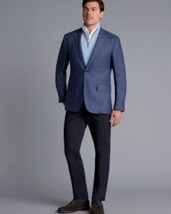 Coats & Jackets|Blazers<Charles Tyrwhitt Linen Jacket - Ocean Blue