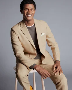 Coats & Jackets|Blazers<Charles Tyrwhitt Linen Jacket - Stone