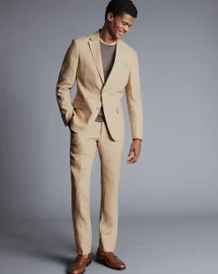 Coats & Jackets|Blazers<Charles Tyrwhitt Linen Jacket - Stone
