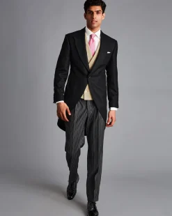 Vests<Charles Tyrwhitt Linen Morning Suit Vest - Buff