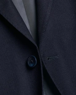 Blazers|Navy<Charles Tyrwhitt Luxury Italian Hopsack Jacket - Navy