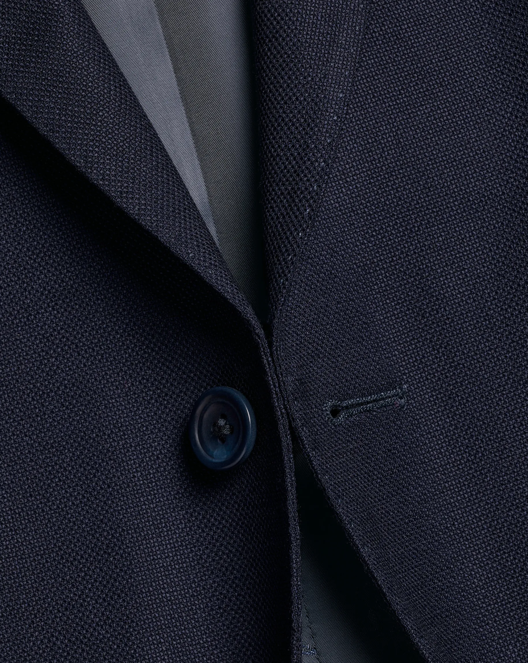 Blazers|Navy<Charles Tyrwhitt Luxury Italian Hopsack Jacket - Navy